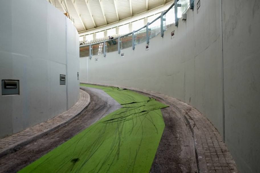 L’interno del Velodrome dopo le Olimpiadi, in disuso: ha ospitato le gare di ciclismo. Creative Review